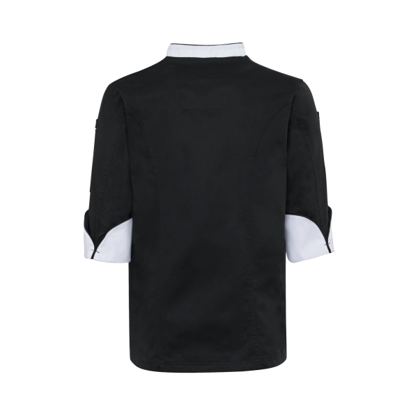 Black With White Buttons Special Edition Restaurant Coat For Men